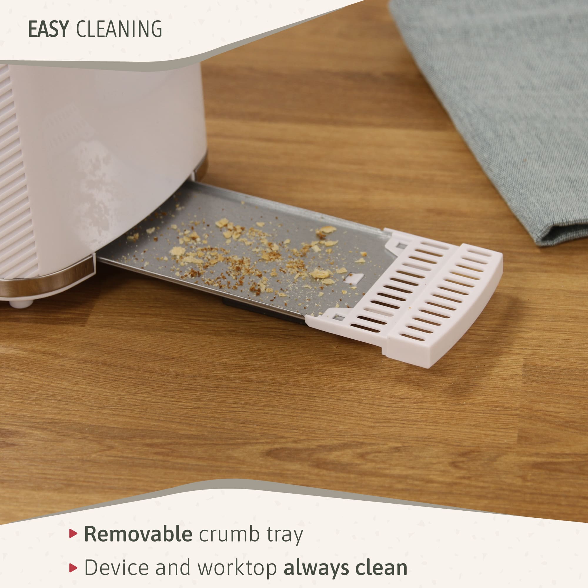 Elegance Ensemble Grille Pain 2 Fentes Large Bouilloire Électrique 1,7L sans BPA Blanc SKT1170WHT - Mathon - 7