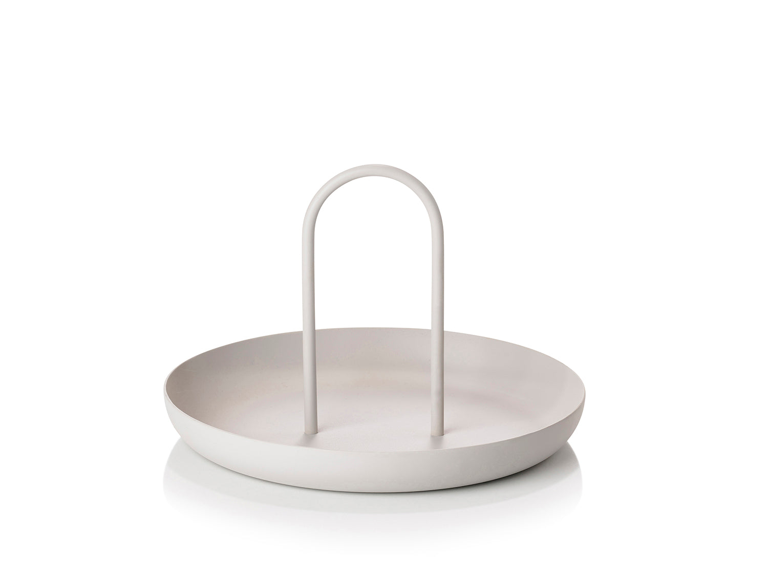 Plateau avec poignée SINGLES en acier thermolaqué Gris chaud Zone Denmark - Mathon