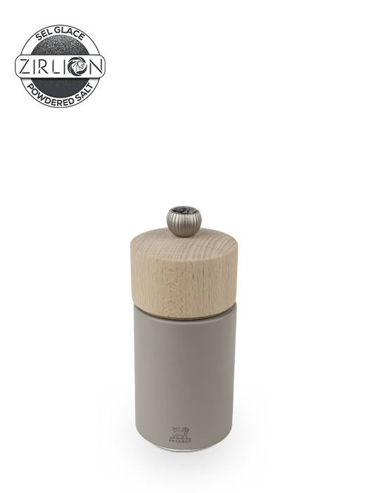Boreal Moulin à sel manuel en bois, gris galet, 12 cm Peugeot - Mathon - 1