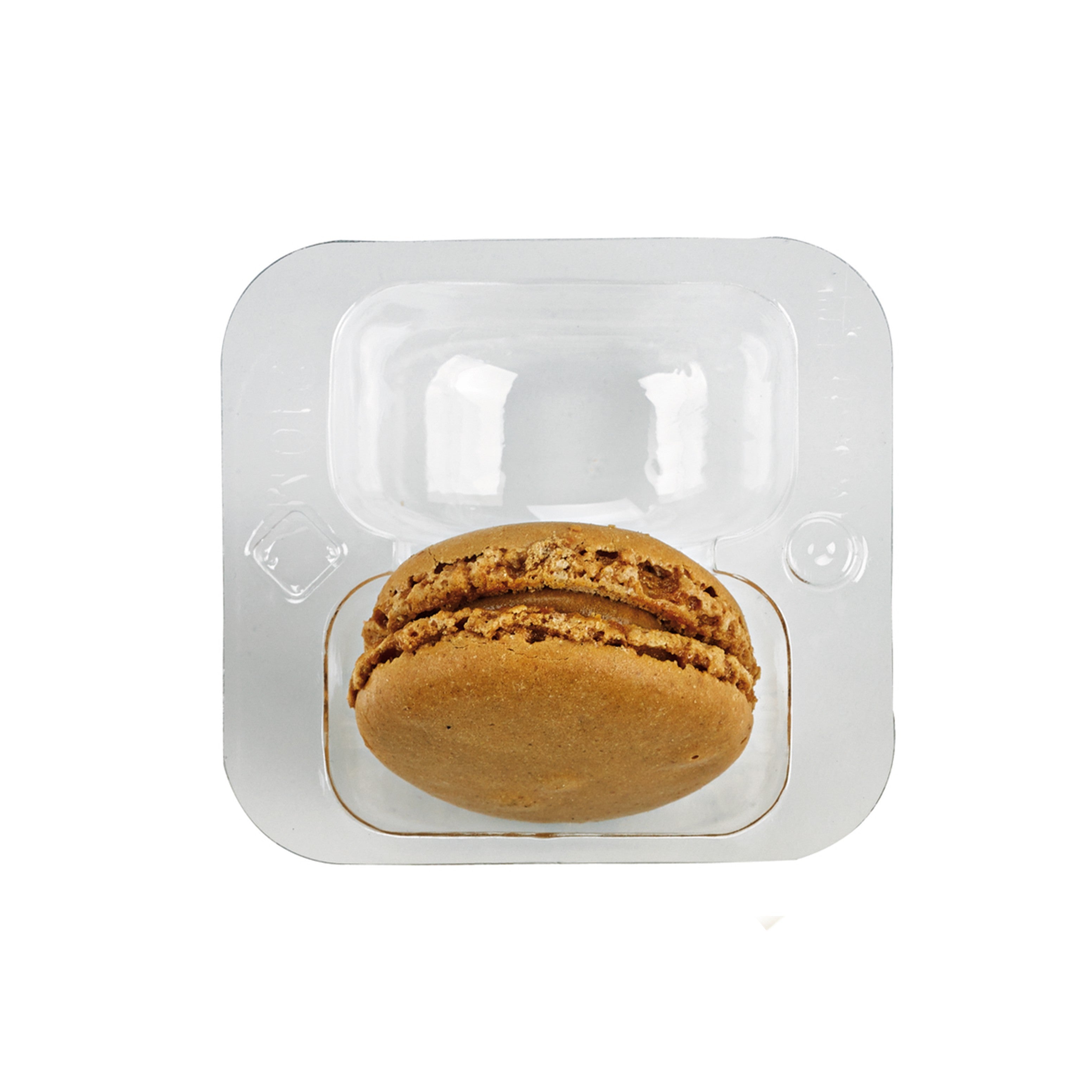 50Pcs - Insert plastique PET transparent 2 macarons avec fermeture clipsable  69x64x23mm FirstPack - Mathon - 2