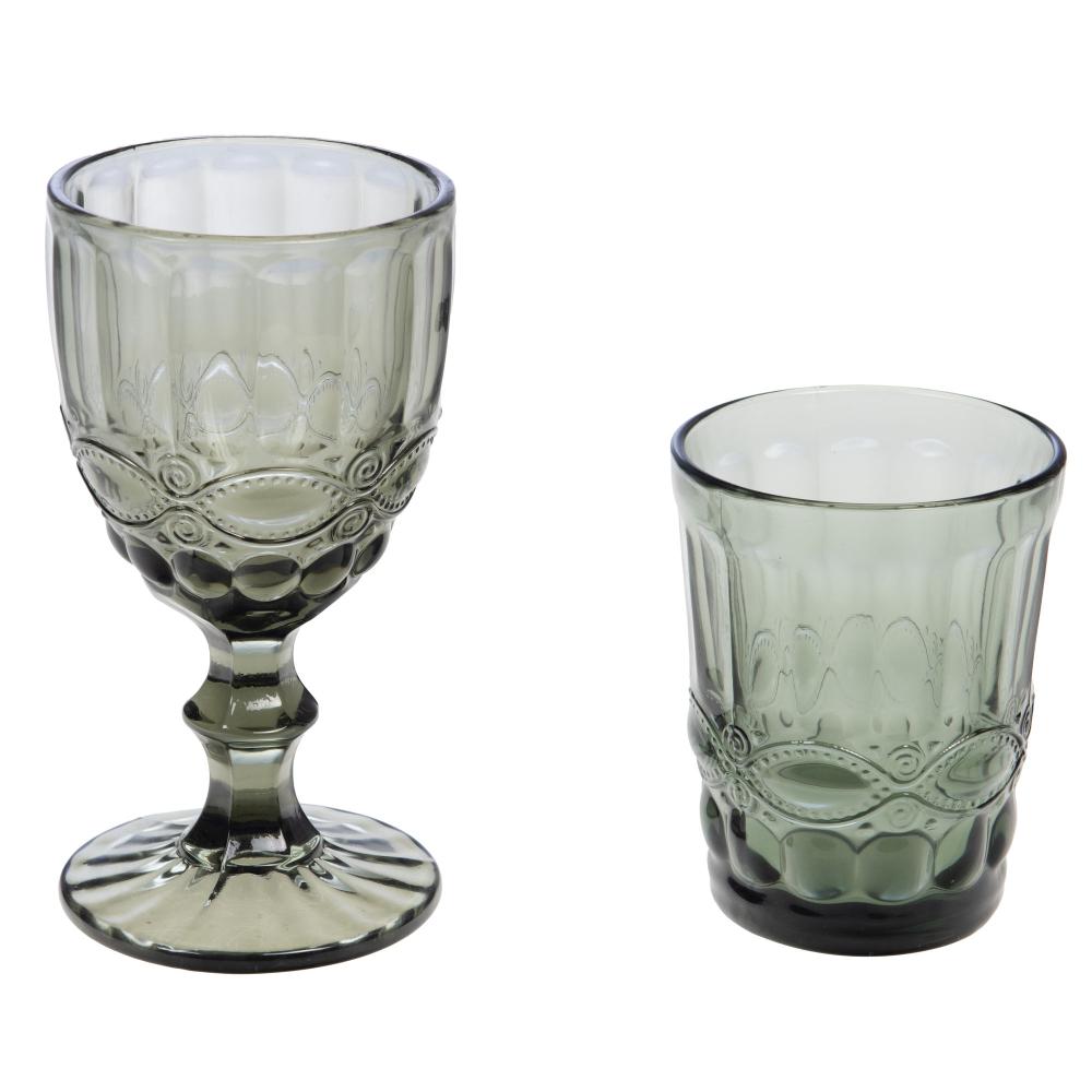 Boîte de 6 verres à pied gris Amadeus - Mathon - 2