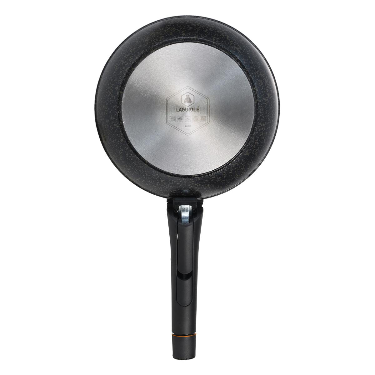 Set de 3 poêles marron amovible 20/24/28cm - "Cappuccino" Laguiole Cuisson - Mathon - 4