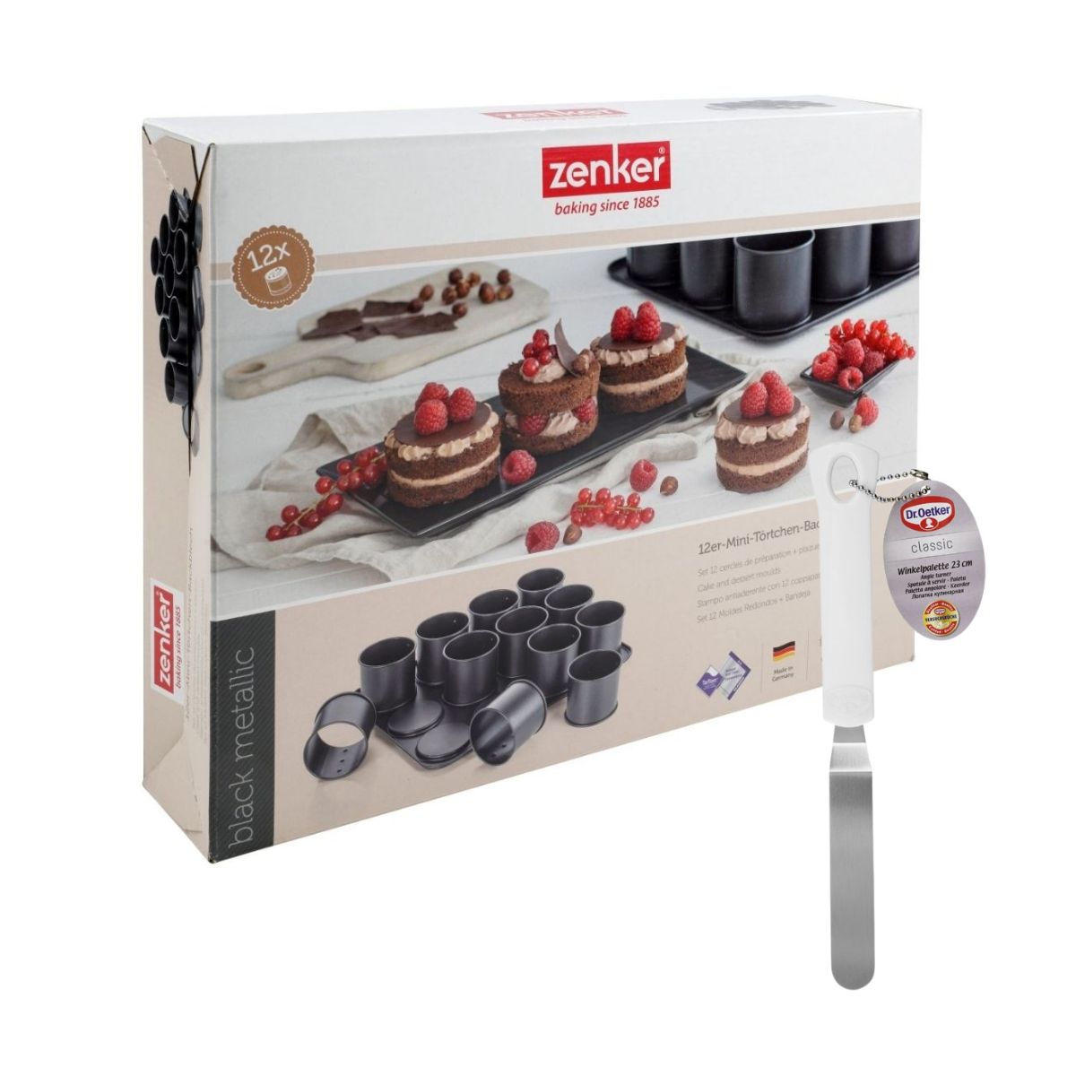 Plaque à pâtisserie mini gâteaux et spatule à glacer Zenker Black Metallic Zenker - Mathon - 4