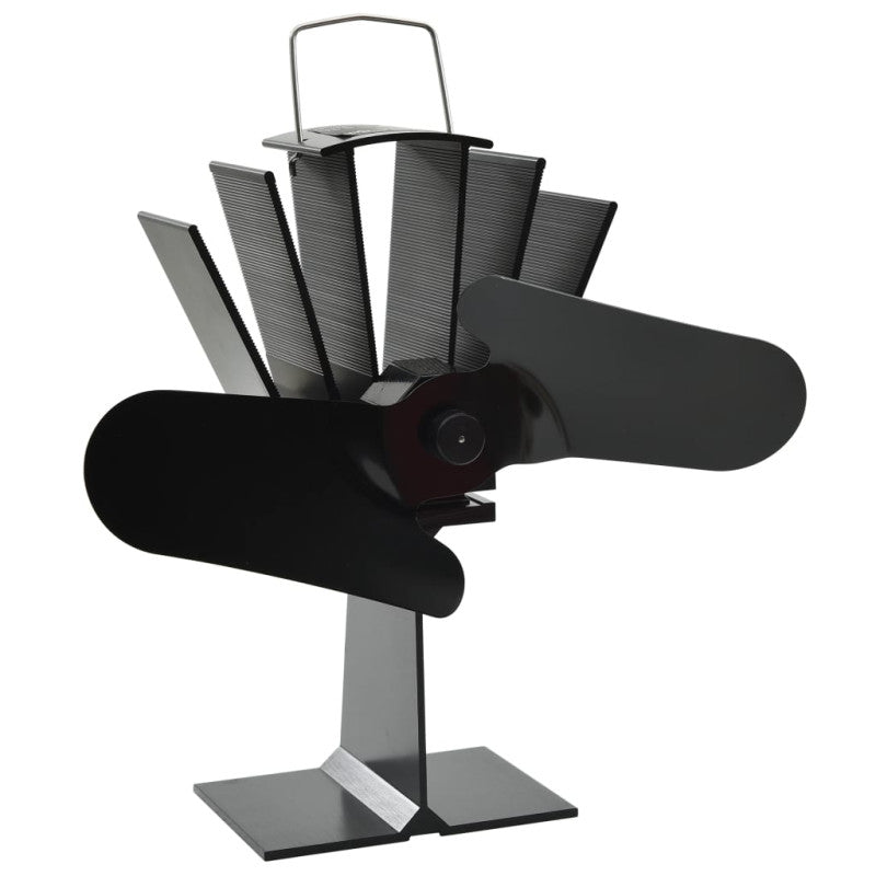 Ventilateur De Poêle Alimenté Par Chaleur 2 Pales Noir VIDAXL - Mathon - 1