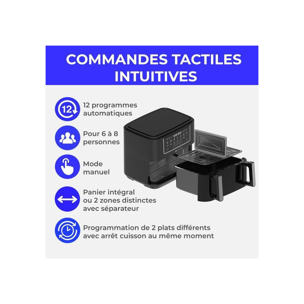 Friteuse A Air Sans Huile - Continental Edison - Cefr2400tb - 2600 W - 10,5 L - Noir Continental Edison - Mathon - 2