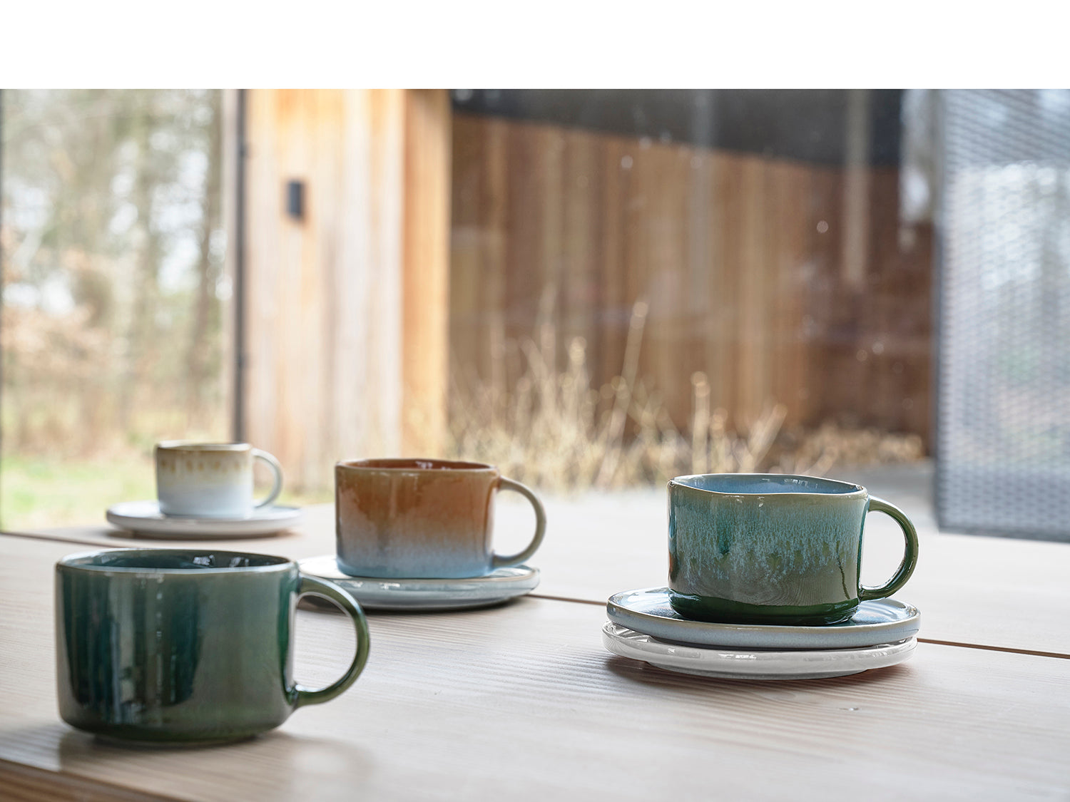 Set de 2 tasses espresso STYLES en grès Crème/Sabre Villa Collection - Mathon - 6