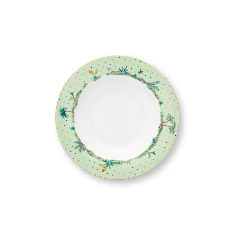 Lot de 6 Assiettes creuses Jolie vert - 21,5cm Pip Studio - Mathon
