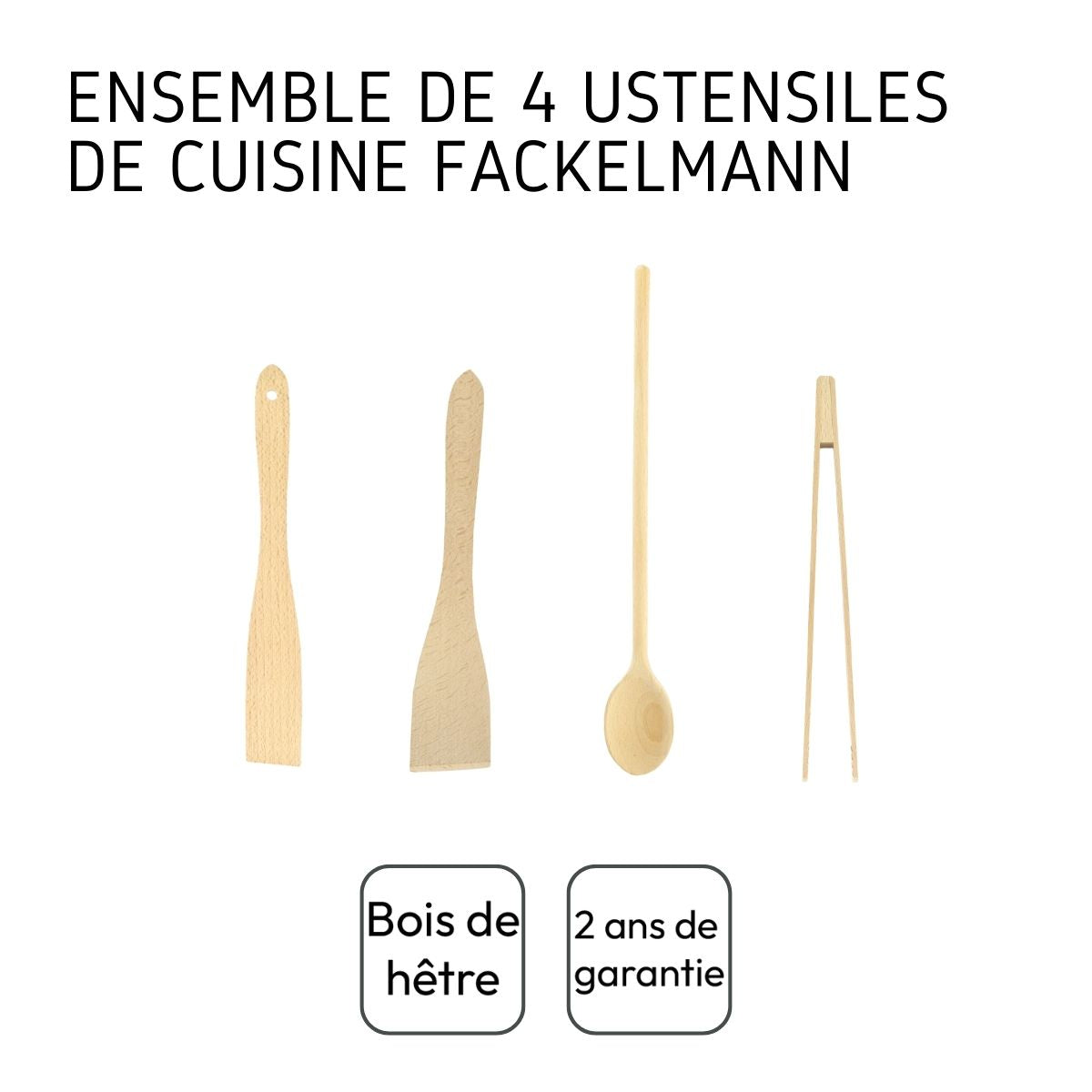 Ensemble de 4 ustensiles de cuisine  Boisselerie Fackelmann - Mathon - 4