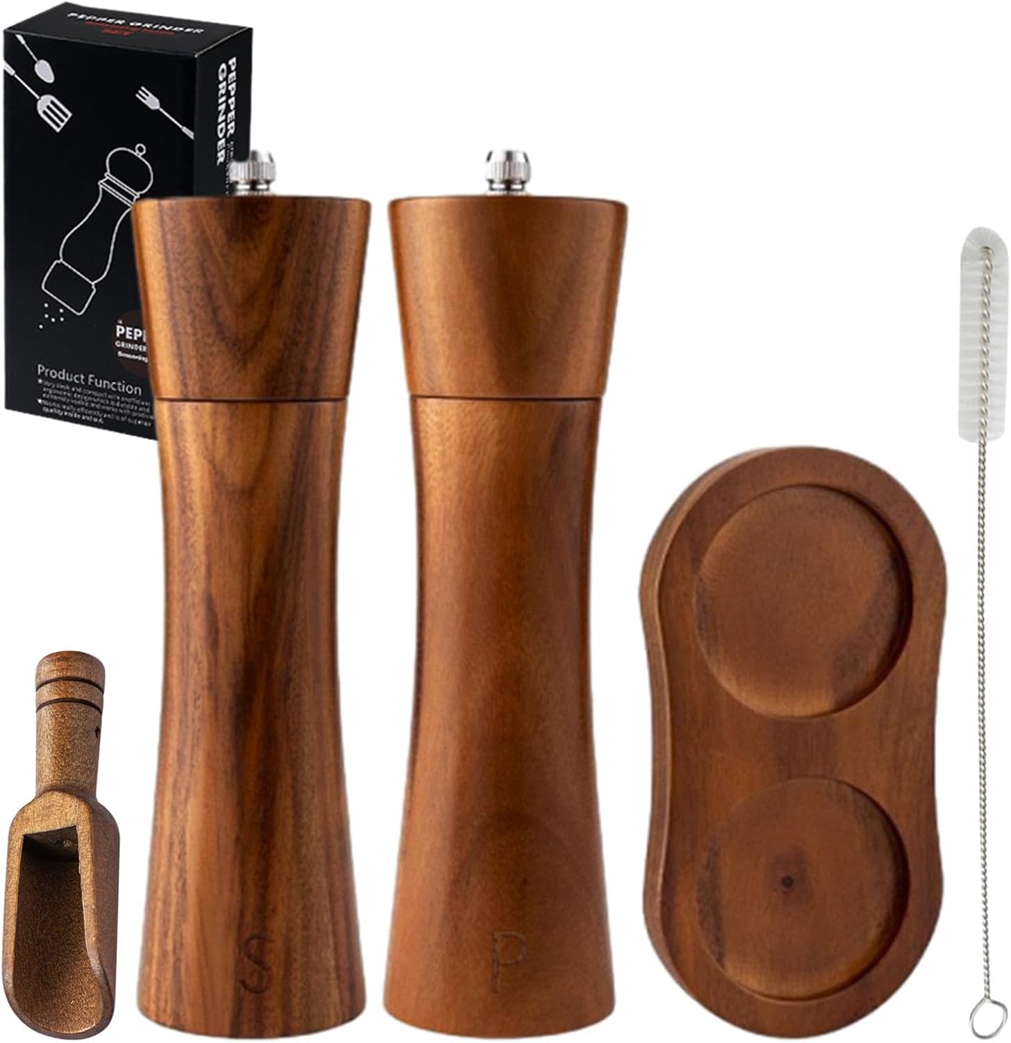 Lot de 2 moulins à sel et poivre en bois Vendos85 - Mathon