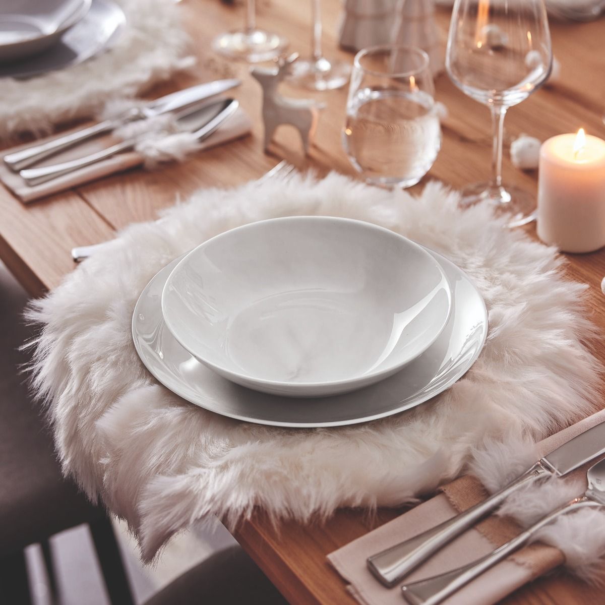 6 Assiettes creuses grises 20 cm Diwali Marble - Luminarc Luminarc - Mathon - 2