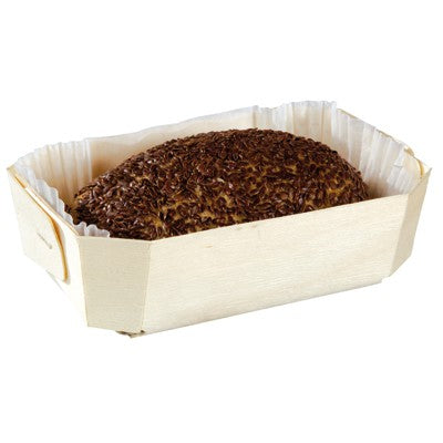 20Pcs - Moule de cuisson bois "Juliette" avec caissette papier  176x114x59mm 750ml FirstPack - Mathon - 1