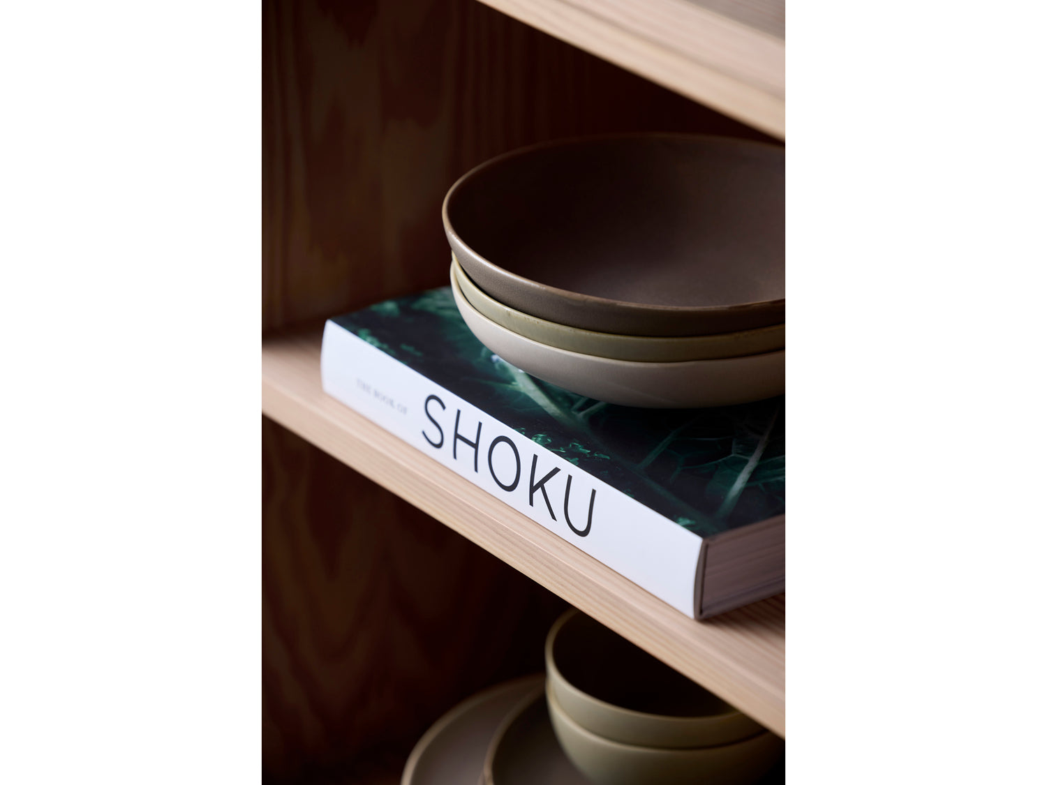 Assiette à pâtes UMAMI en grès Beige doux Villa Collection - Mathon - 7