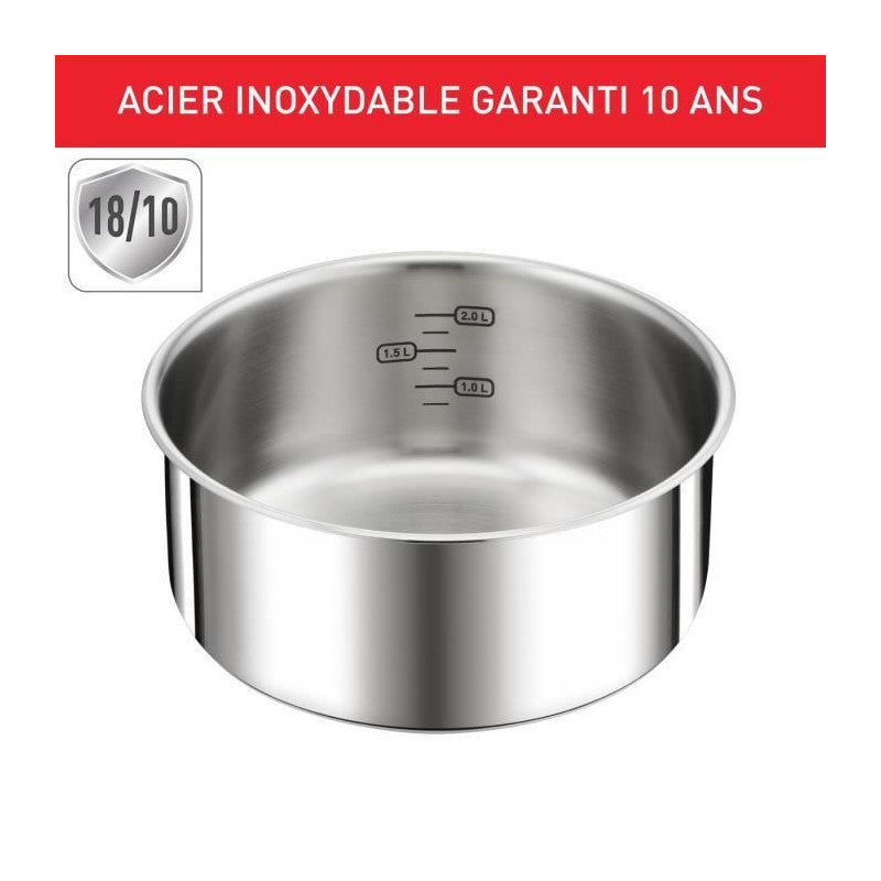 Ingenio Preference Casserole 20 Cm, Induction, Inox, Empilable, Compatible Lave-vaisselle L8983004 Tefal - Mathon - 4