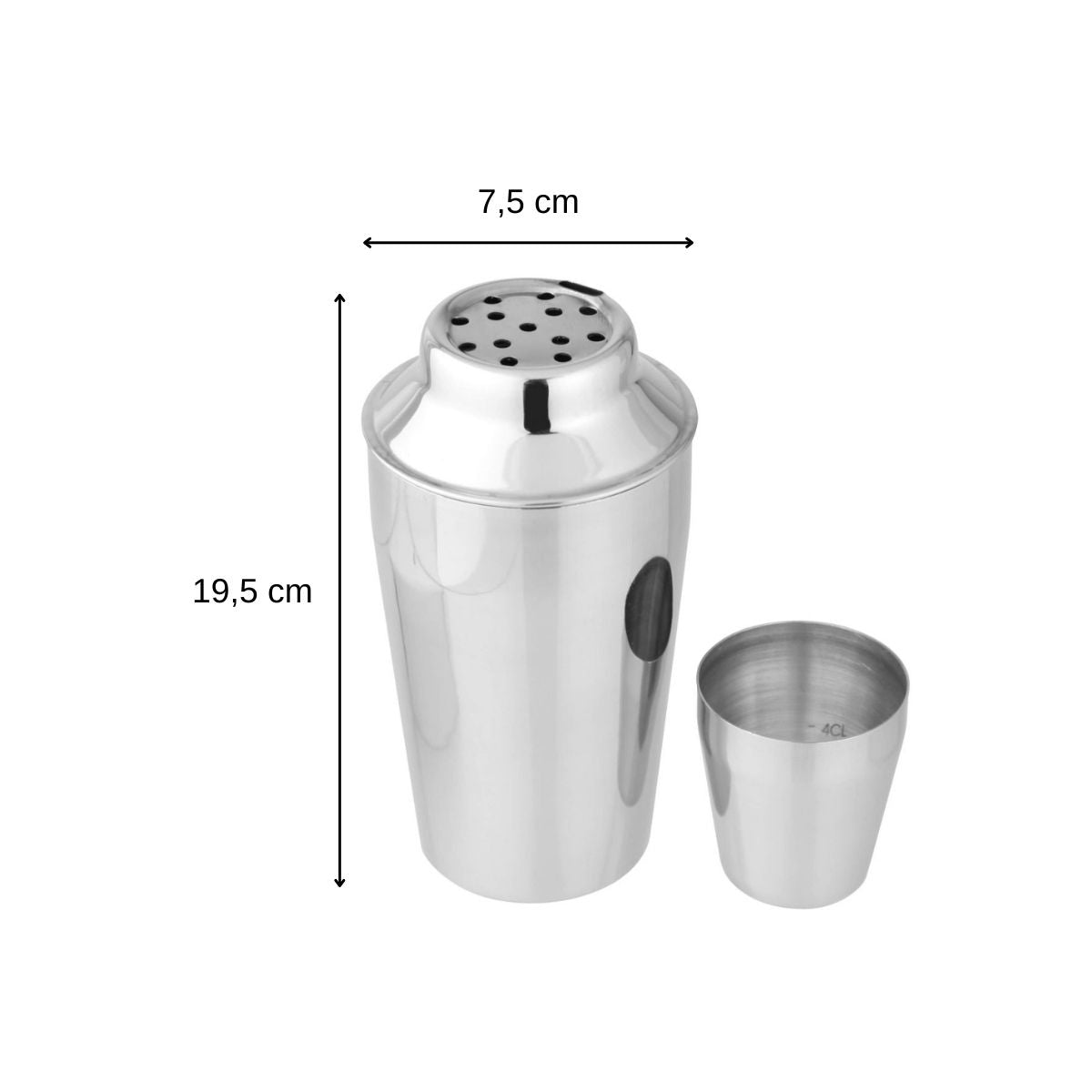 Set Shaker à cocktails en inox 400 ml et Doseur à alcool 2 cl et 4 cl  Bar Concept Fackelmann - Mathon - 3