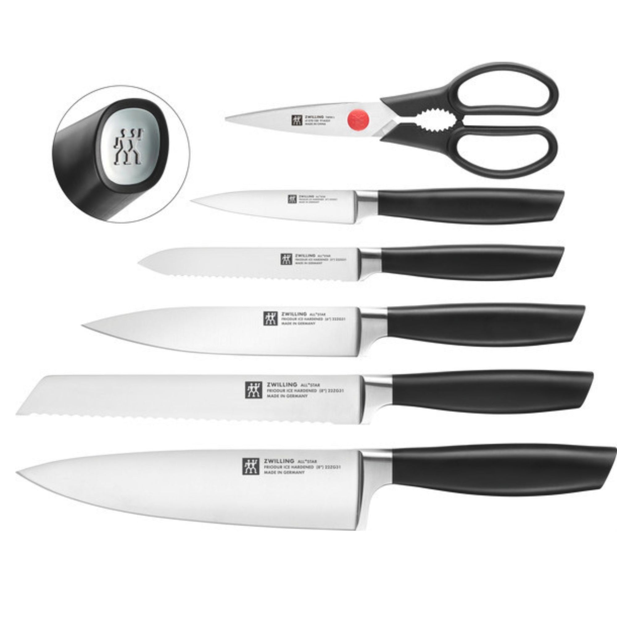 7-pcs, Bloc de couteaux, Argent, Blanc Zwilling - Mathon - 3