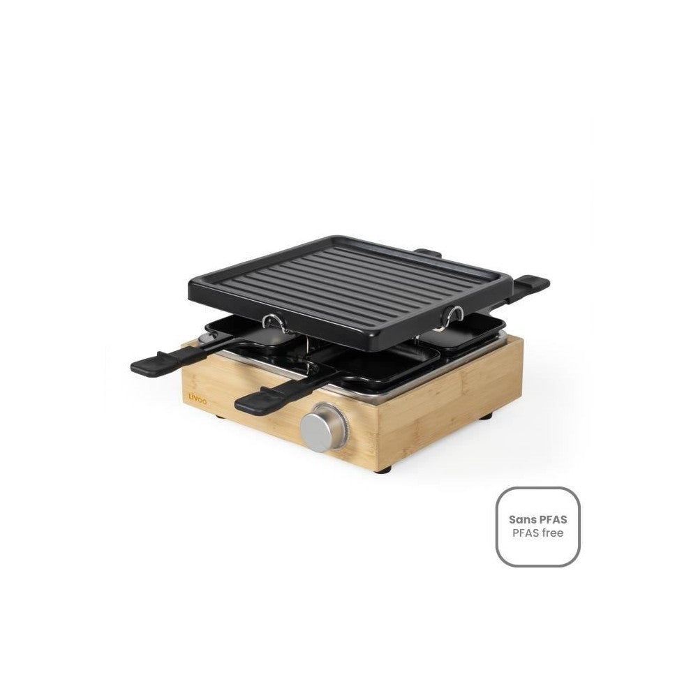 Appareil A Raclette 4 Personnes - Livoo - Doc311 - 800w - 4 Personnes - Plateau Grill Amovible Antiadhésif - Thermostat Ajustab Livoo - Mathon - 1