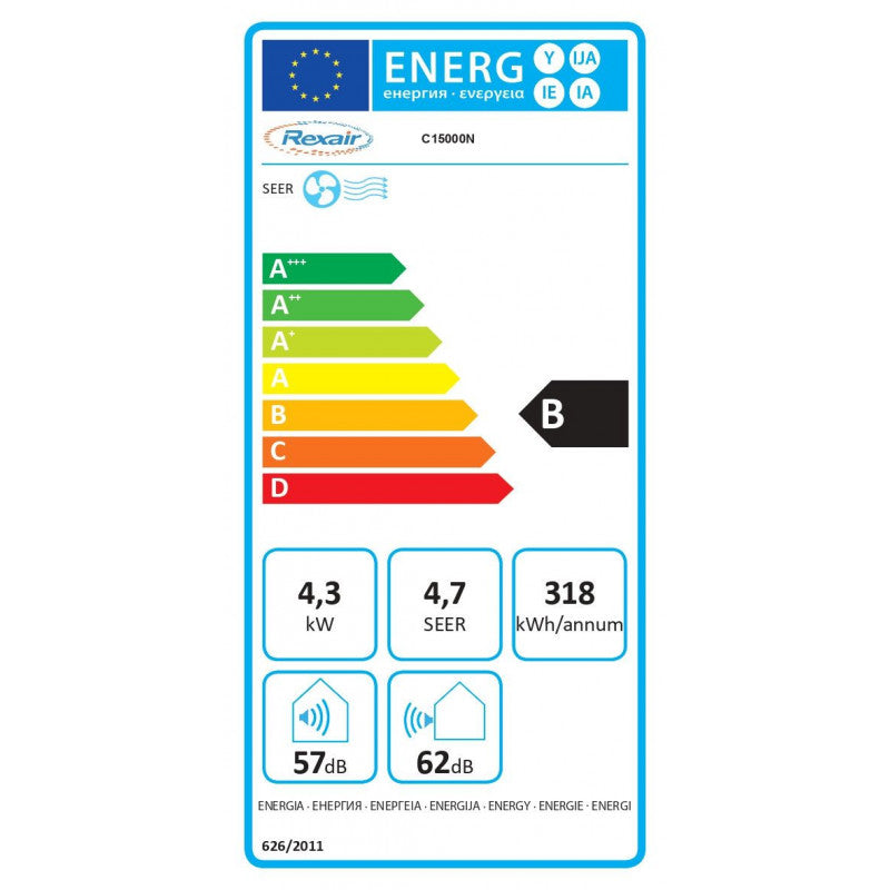 Climatiseur Mobile Split C15000n - 4.3 Kw -   France Rexair - Mathon - 4