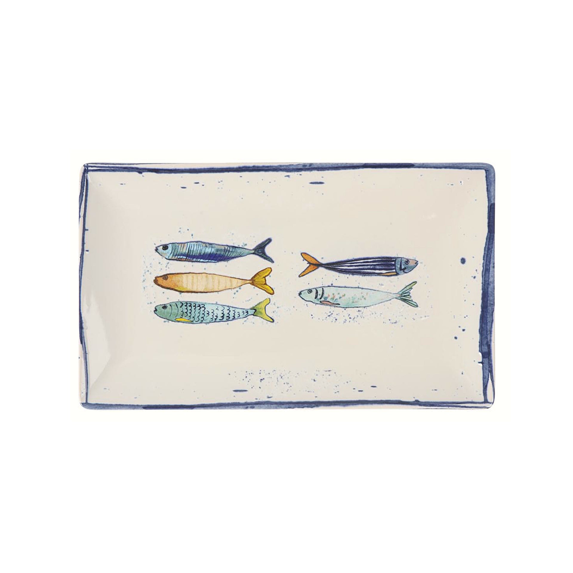 6 assiettes de présentation 25x15cm Peixe La Mediterranea - Mathon - 1