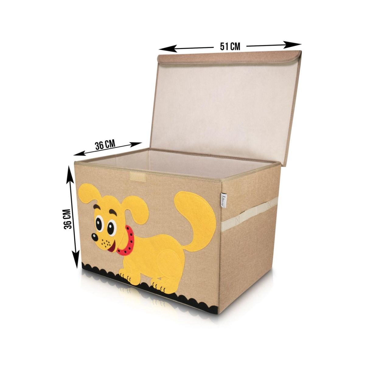 Boîte de rangement en tissu pour enfant grand modèle "chien" avec couvercle Lifeney Fackelmann - Mathon - 3