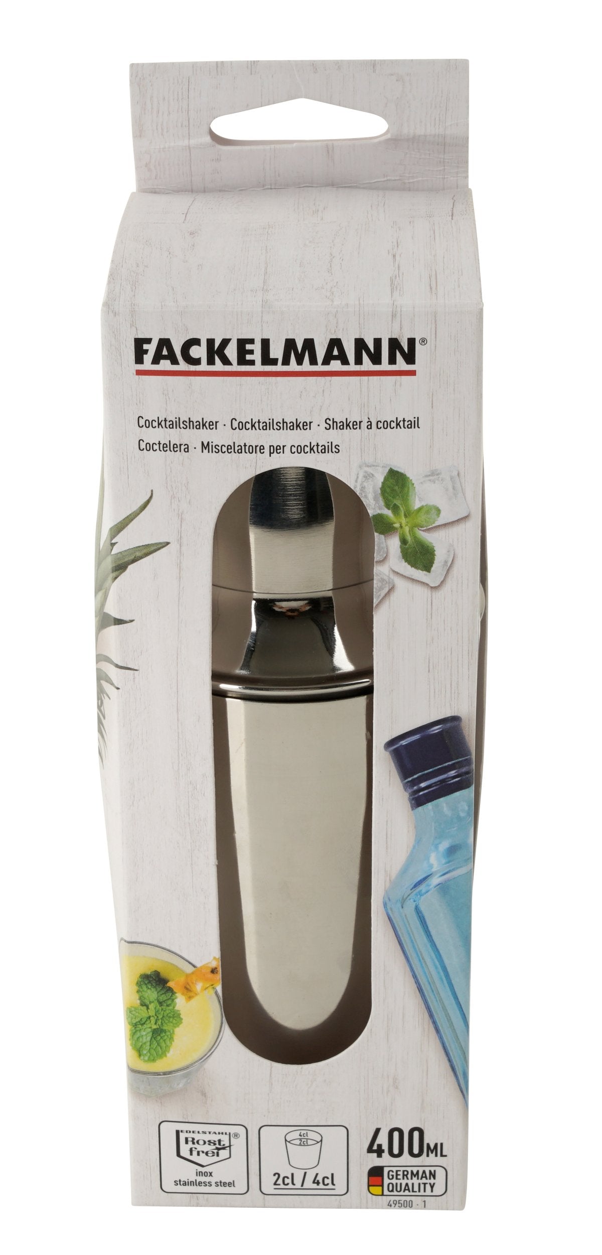 Set Shaker à cocktails en inox 400 ml et Doseur à alcool 2 cl et 4 cl  Bar Concept Fackelmann - Mathon - 8
