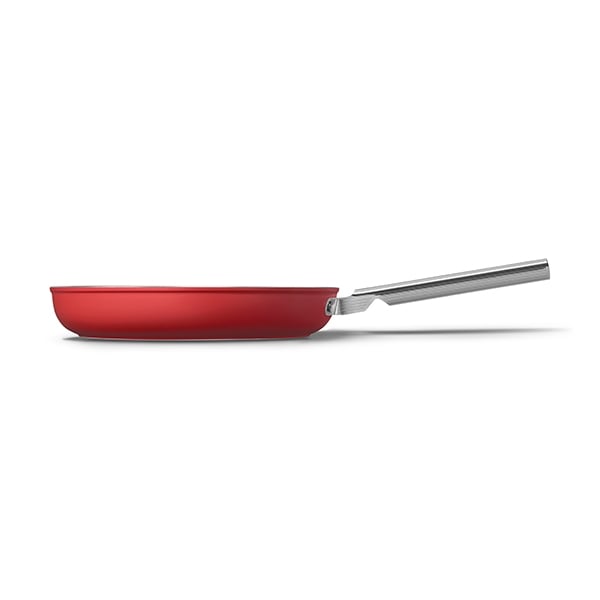 Poêle aluminium antiadhésive 30 cm rouge mat Smeg - Mathon - 2