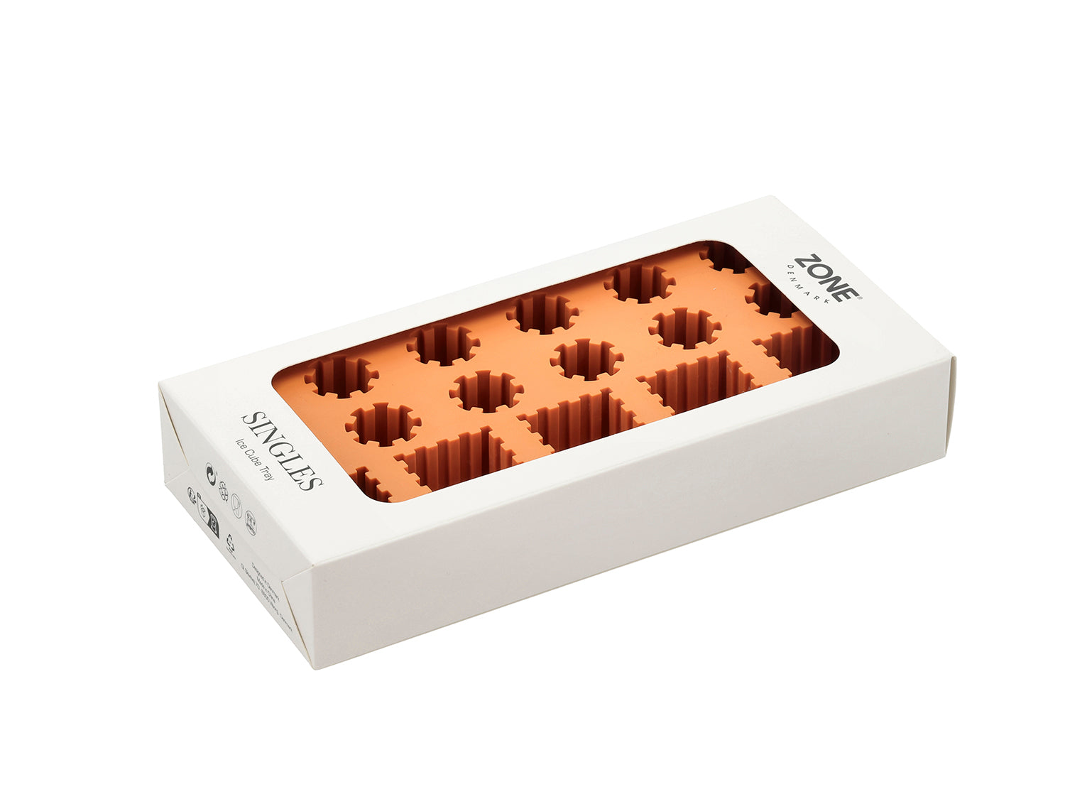 Bac à glaçons SINGLES en silicone Abricot Zone Denmark - Mathon - 2