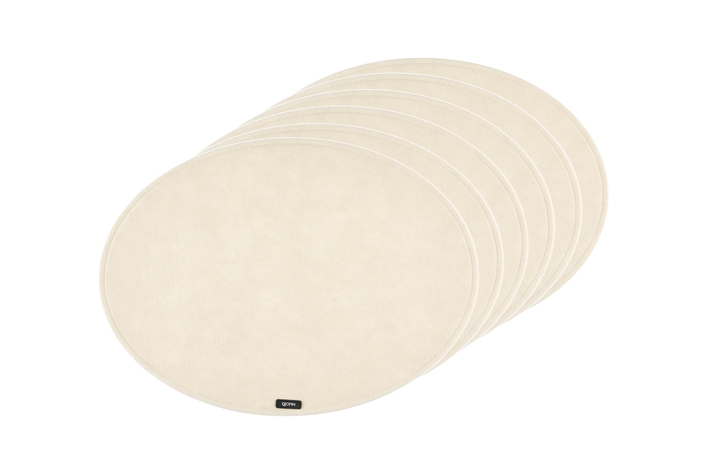 Set de table ovale - 6 pièces - Feutre recyclé beige Björn - Mathon - 1