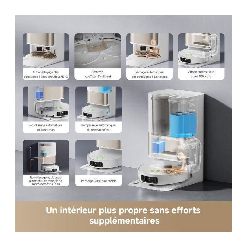 L50 Pro Ultra - Robot Aspirateur Laveur Avec Vidage Automatique Et Nettoyage Automatique Des Serpillieres - 19 500 Pa Dreame - Mathon - 3