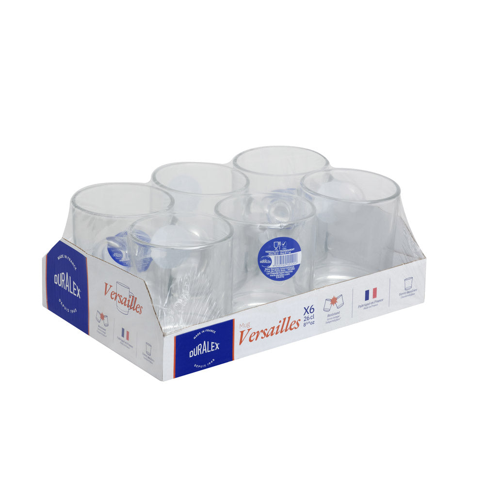 Mug Versailles Lys transparent 26 cl (lot de 6) Trend