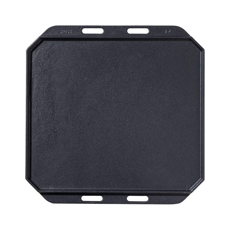 Plaque en fonte avec plateau en bois, poignée amovible en acier inoxydable finition mate 30 x 30 cm Cozze - Mathon - 5