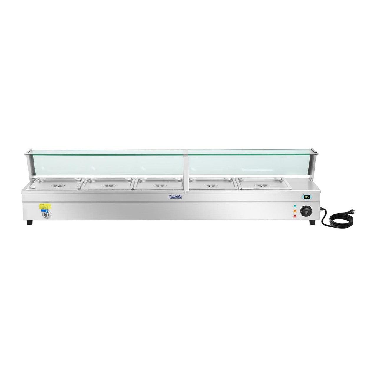 Bain marie 2 200 watts - 5 x GN - 1/2 - avec robinet de vidange 14_0000560 - Mathon - 2