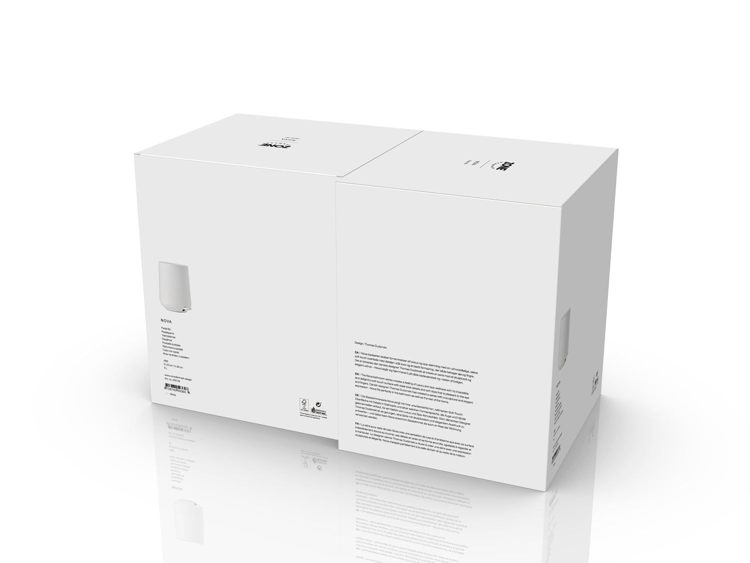 Poubelle à pédale NOVA en abs Blanc Zone Denmark - Mathon - 5