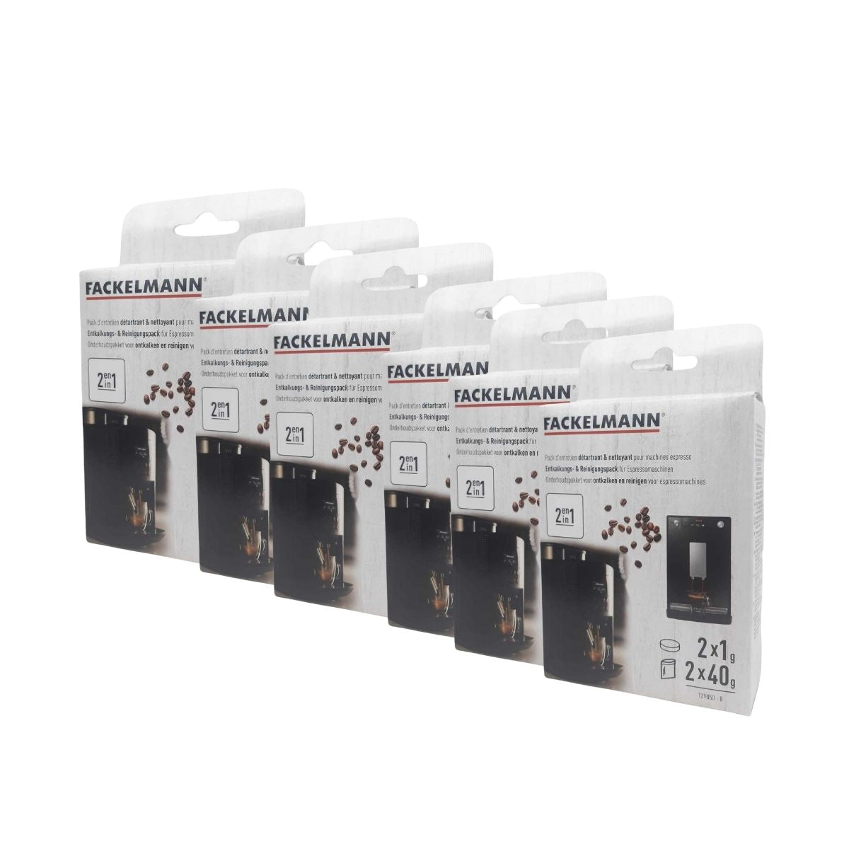 Ensemble de 6 Packs entretien détartrant et nettoyage pour machine à expresso  Petit Déjeuner Fackelmann - Mathon