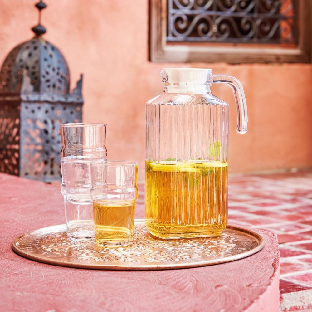 Pichet quadro avec bouchon  1,7 l blanc Luminarc - Mathon - 2