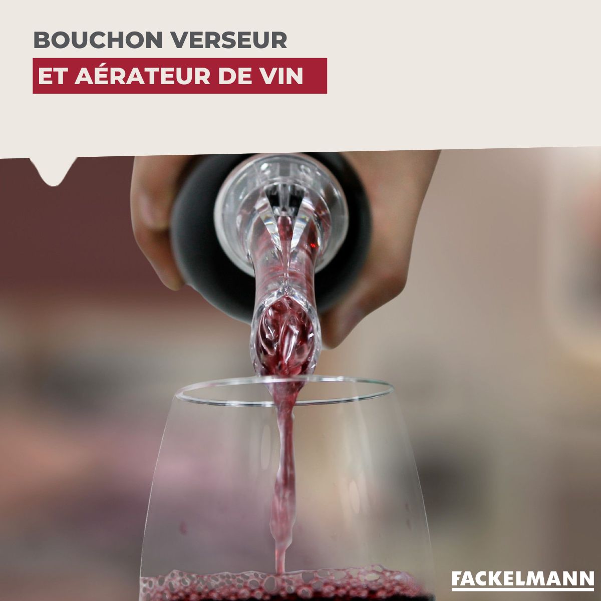 Bouchon verseur et aérateur de vin  Bar Concept Fackelmann - Mathon - 2