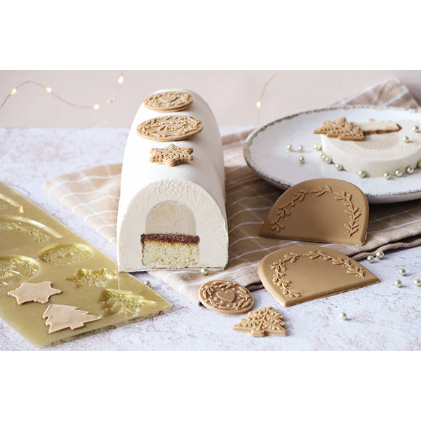 Moule silicone embouts de bûche Scrapcooking - Mathon - 2