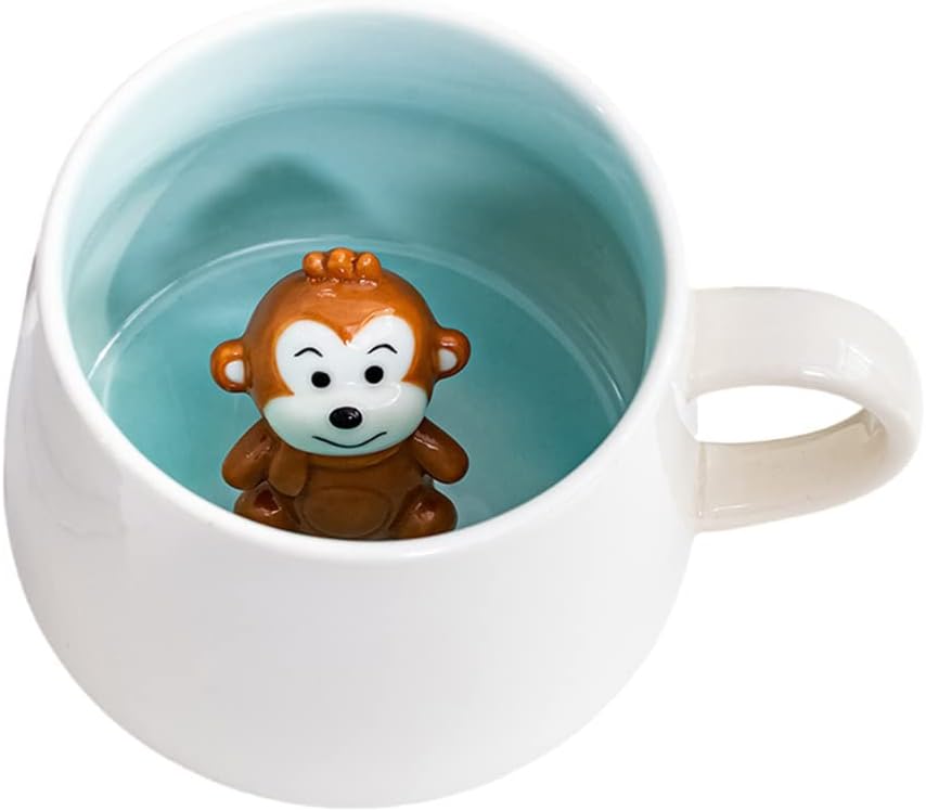 Tasse en Céramique 350 ml avec Animal 3D Caché Vendos85 - Mathon
