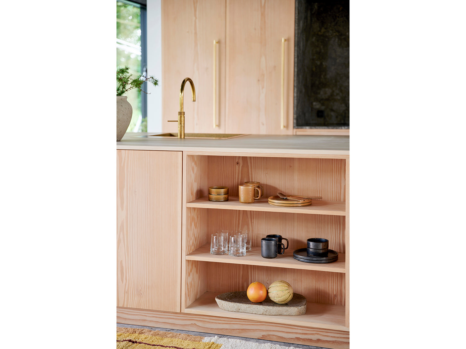 Set de 2 assiettes plate FJORD en porcelaine Noir métallisé Villa Collection - Mathon - 6