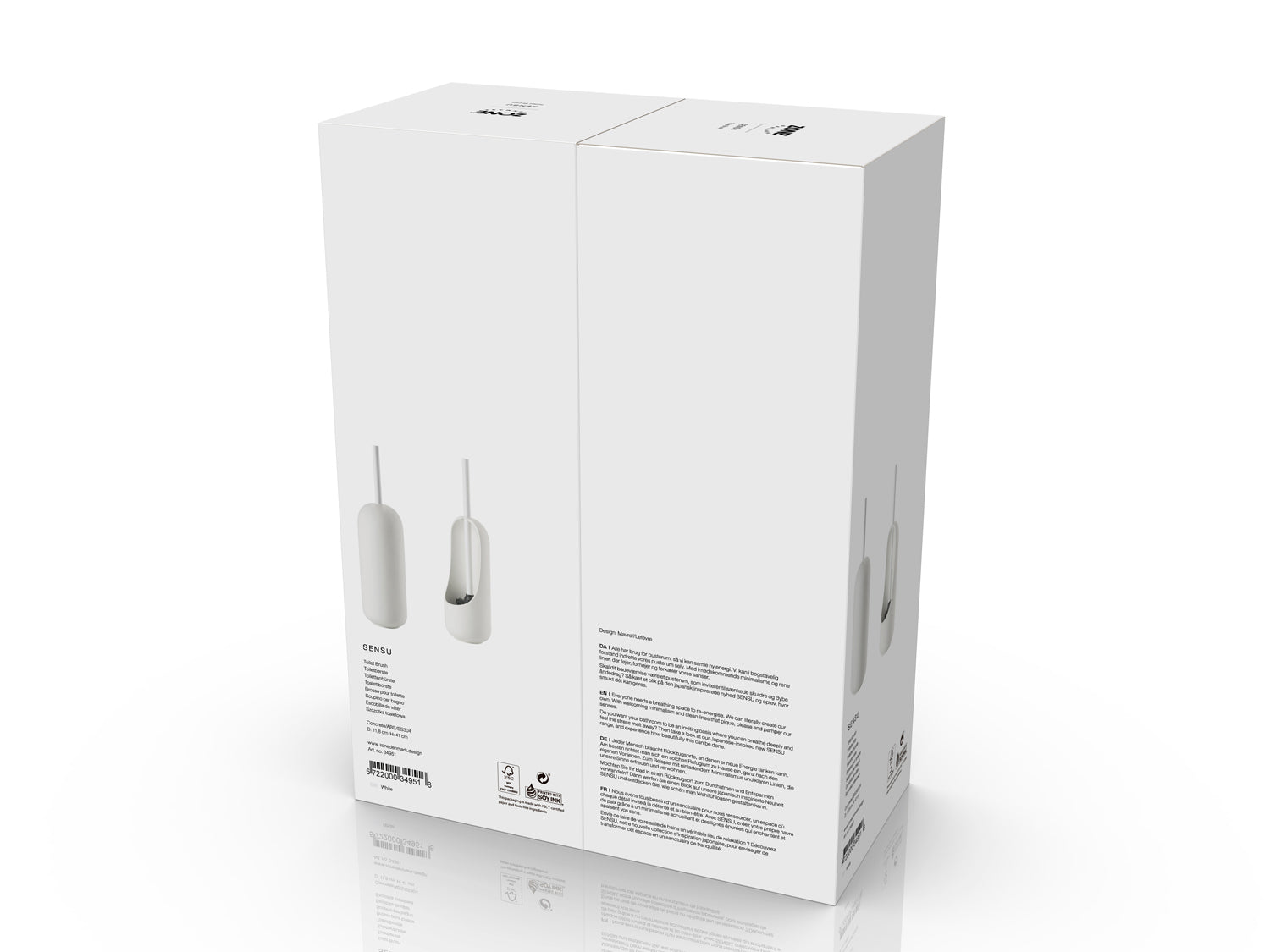 Brosse de toilette Sensu en Béton Blanc Zone Denmark - Mathon - 6