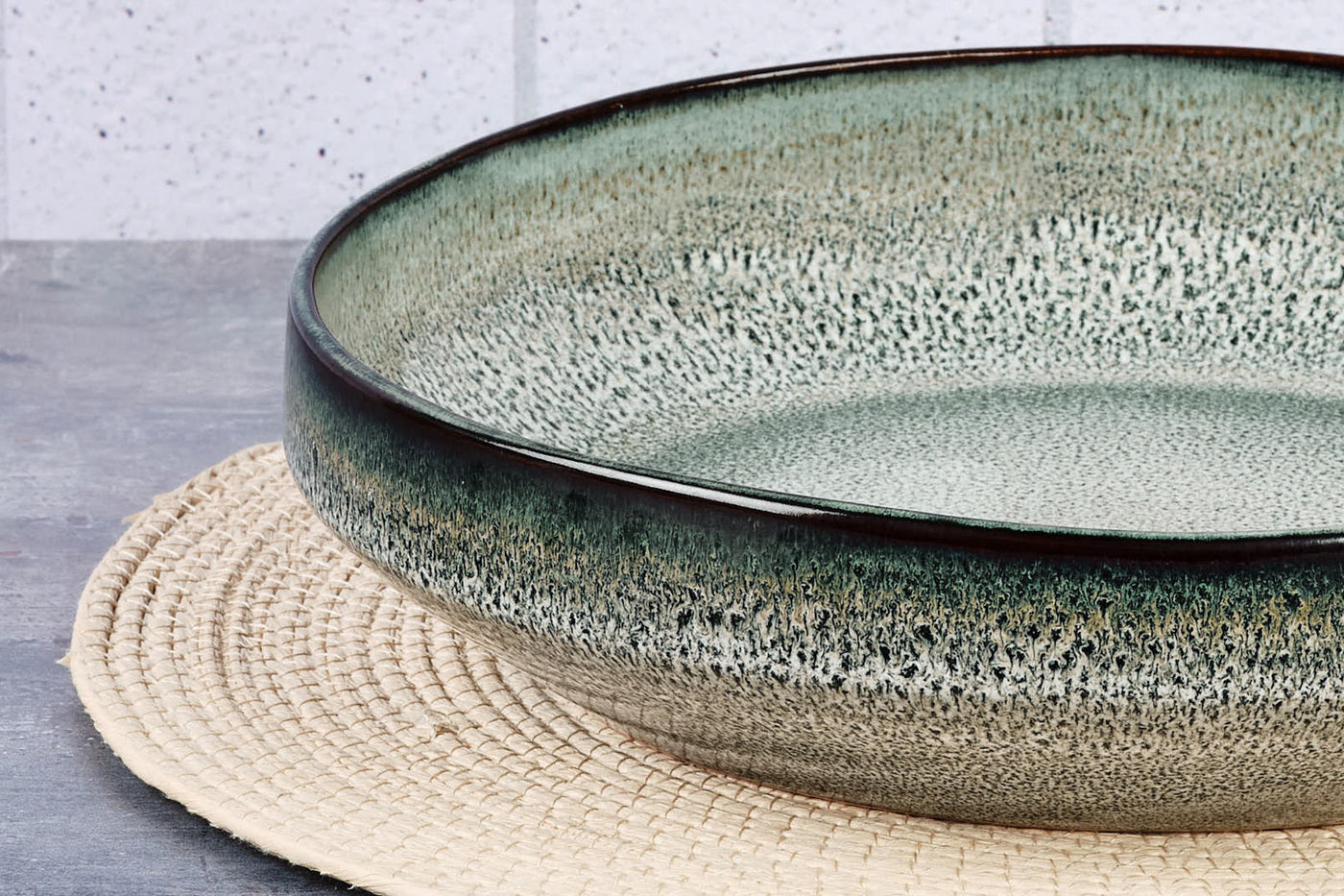 Lot de 1 corbeilles à fruits en grès gris D28 Björn - Mathon - 5