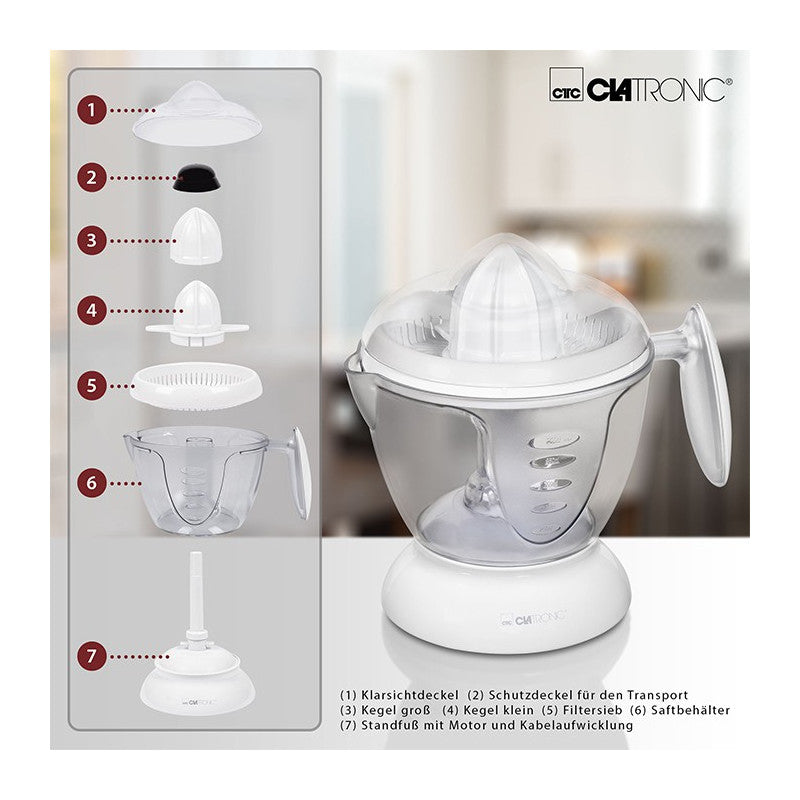Presse agrume électrique Clatronic ZP 3066 Blanc Clatronic - Mathon - 2