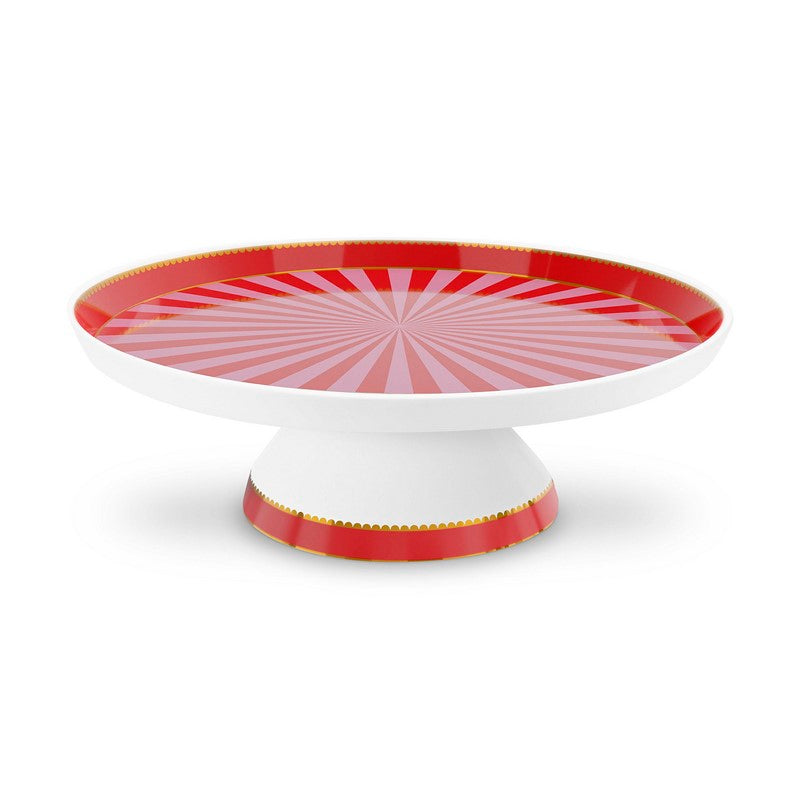 Mini plat à cake Love Birds Rouge/Rose - 24cm Pip Studio - Mathon