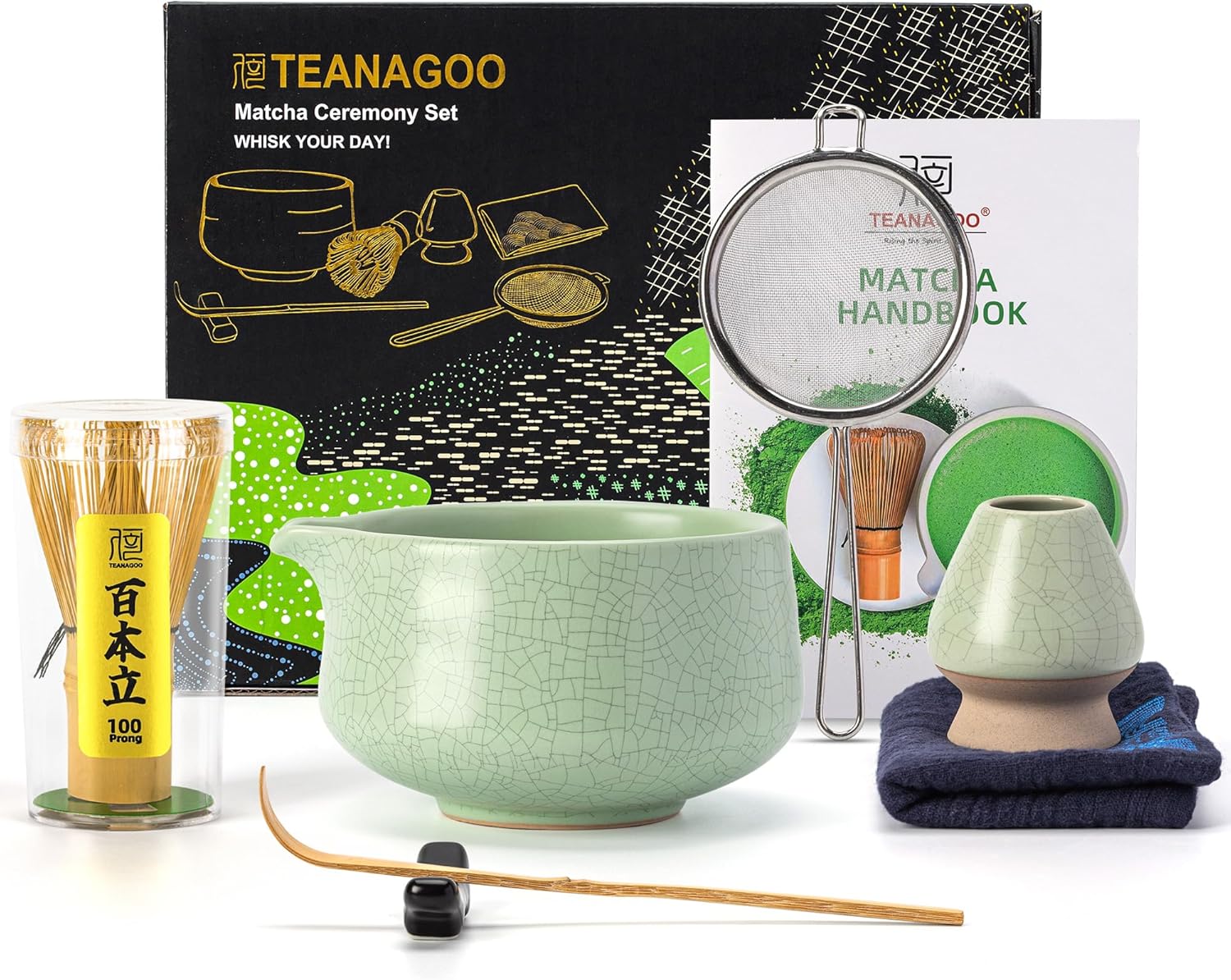 Set de cérémonie matcha 7 pièces en bambou et céramique Vendos85 - Mathon