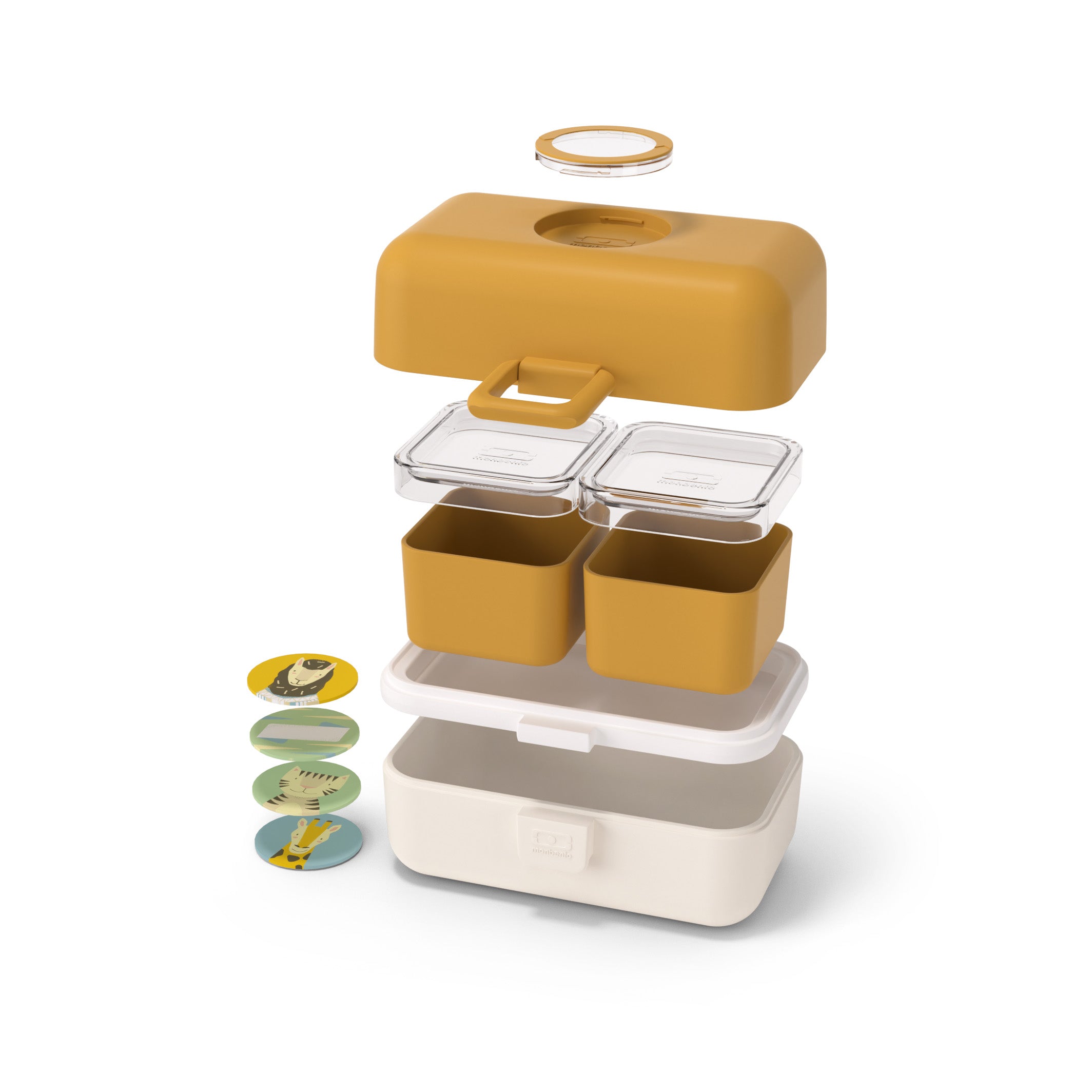 Lunch box à compartiments pour enfant Tresor 800ml Jaune Moutarde Monbento - Mathon - 5