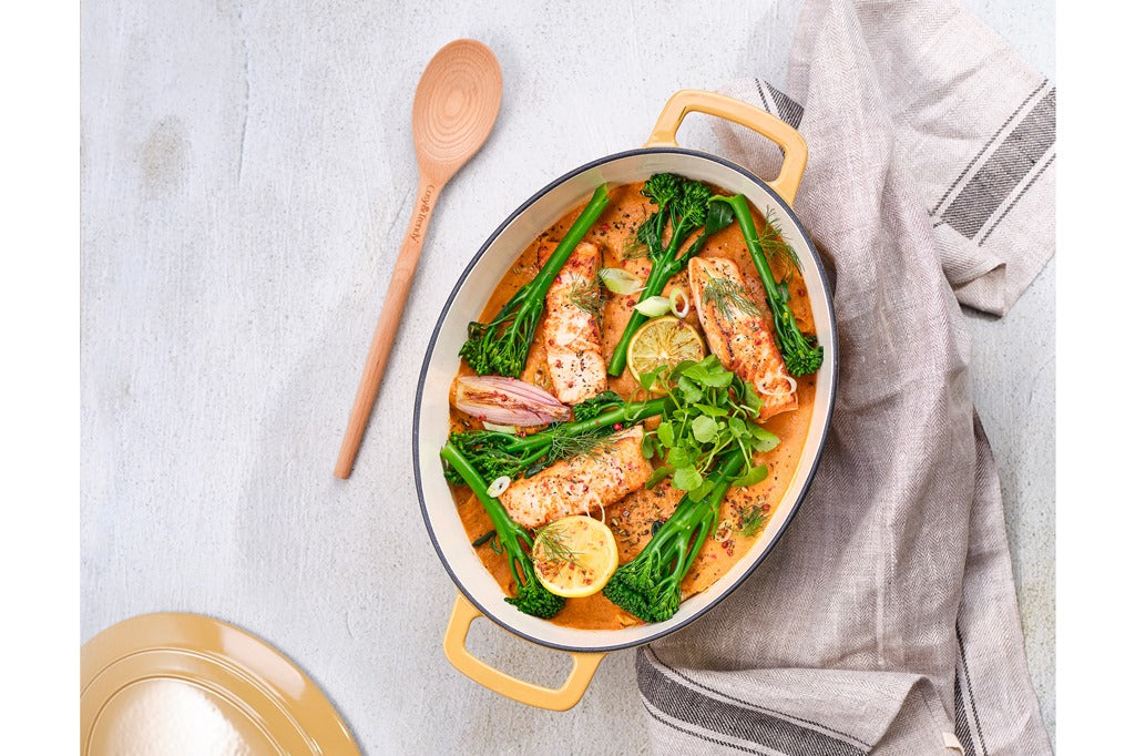 Cocotte ovale en Fonte émaillée, FONTESTIC, Amber Gold, 31x24 cm Cosy & Trendy - Mathon - 3