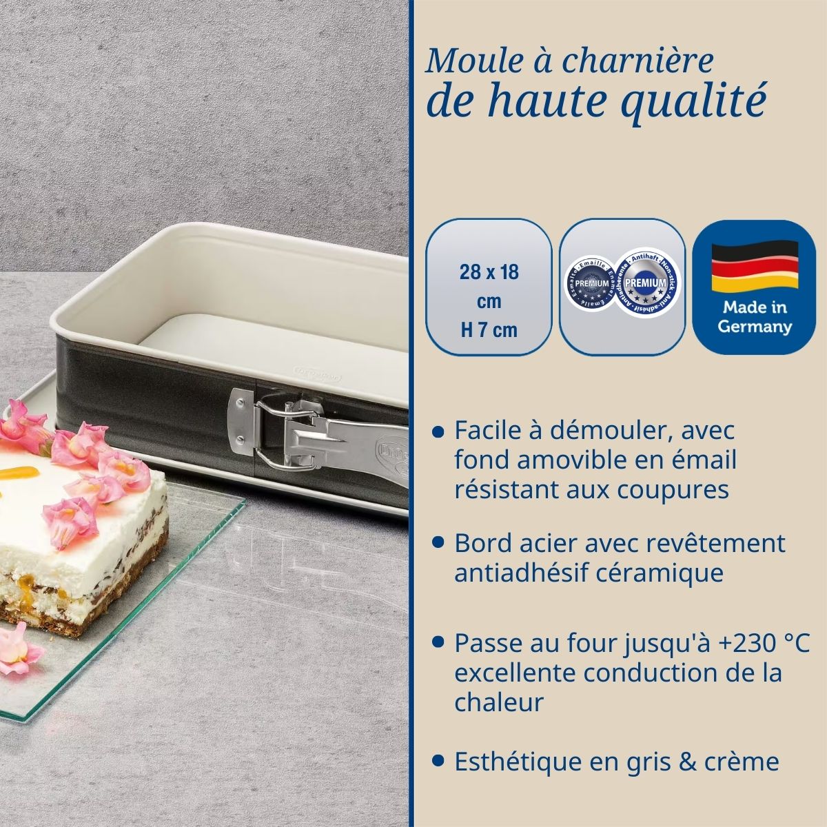 Ensemble de 2 Moules à gâteau céramique et plat four 28 x 18 cm Dr Oetker Back Trend Dr. Oetker - Mathon - 2