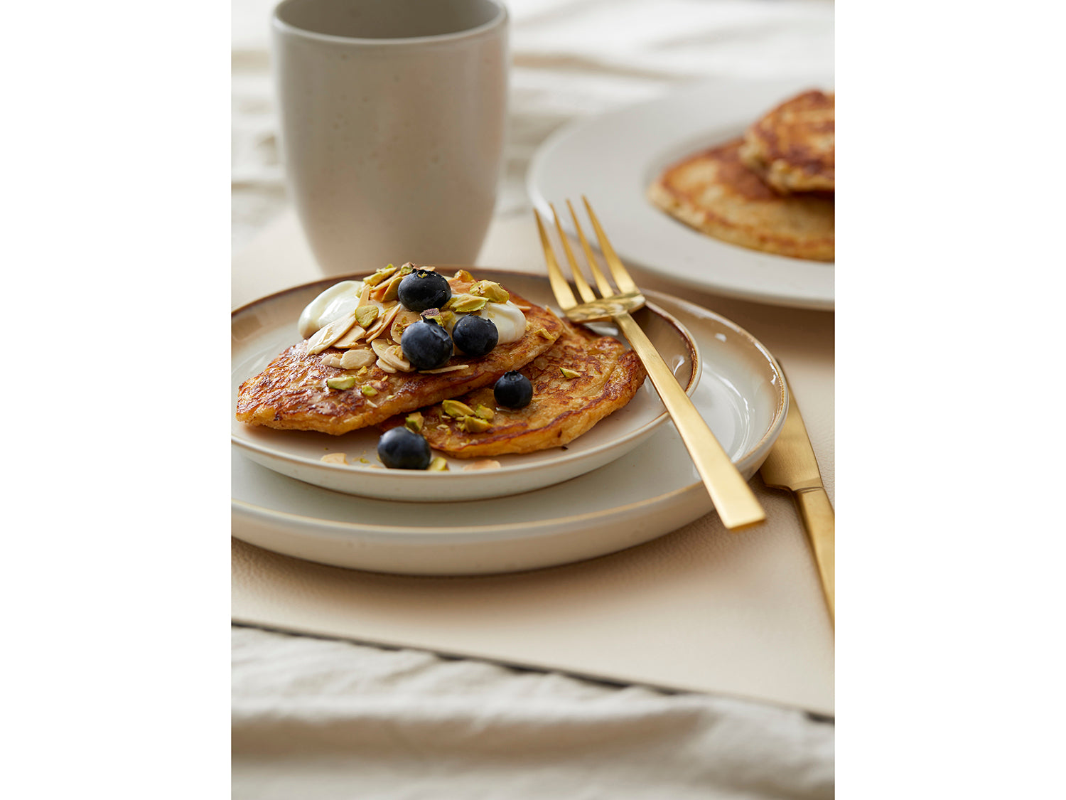 Assiette GASTRO en grès Crème/Crème Bitz - Mathon - 6