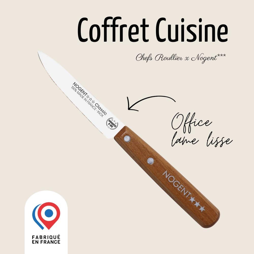 Coffret cuisine 4 couteaux cerisier des bois Nogent - Mathon - 6
