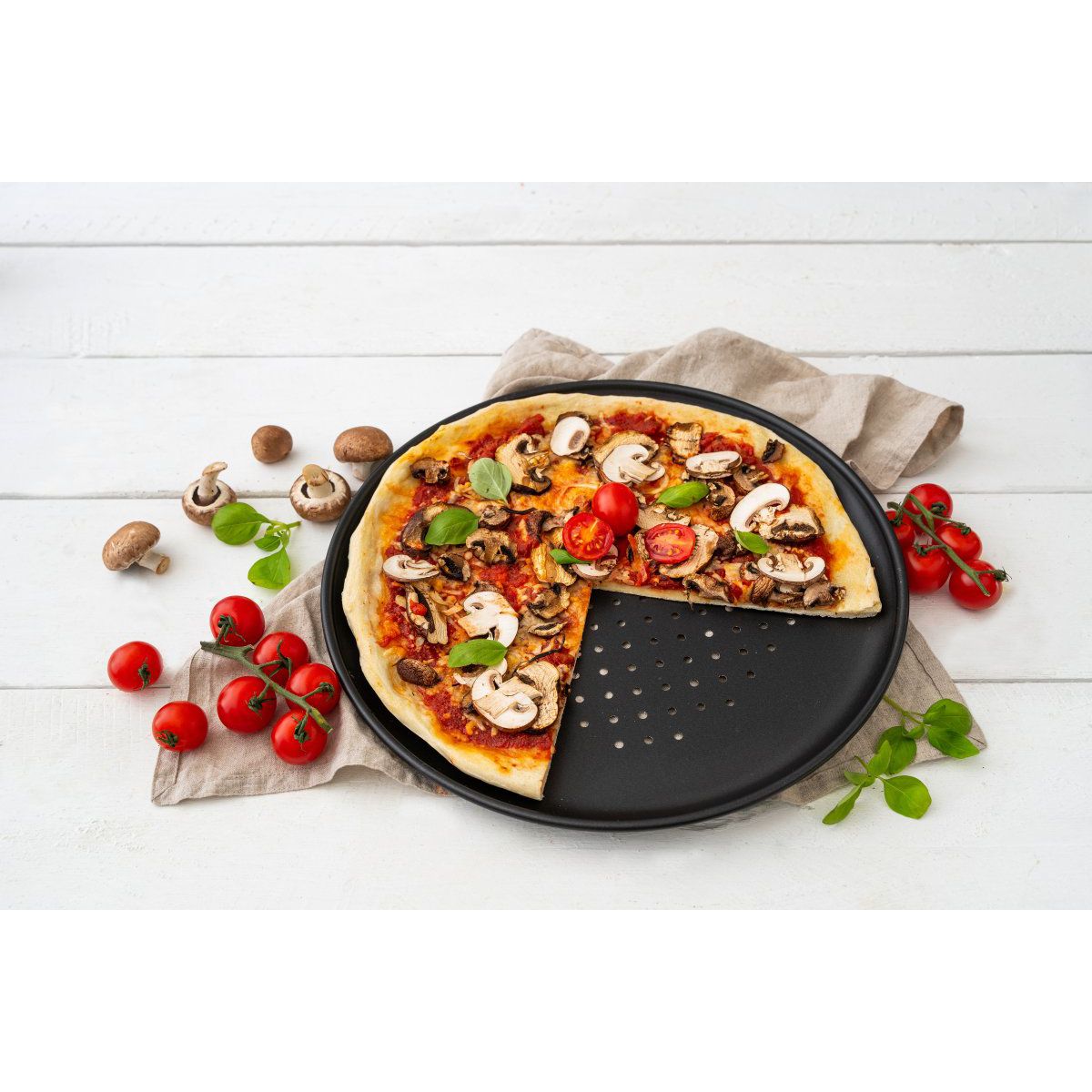 Lot de 2 plaques à pizza à fond perforé 32 cm Zenker Spécial Countries Zenker - Mathon - 5