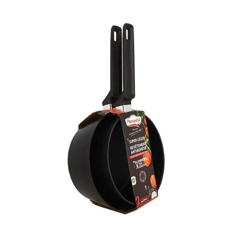 Set De 2 Casseroles - Menastyl - 6020298 - Aluminium - 18 Et 20 Cm - Tous Feux Dont Induction Menastyl - Mathon - 2